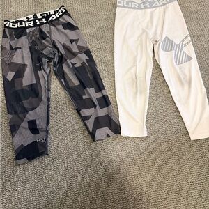 Under Armour Kids Black & White Capri Leggings - Duo Pack